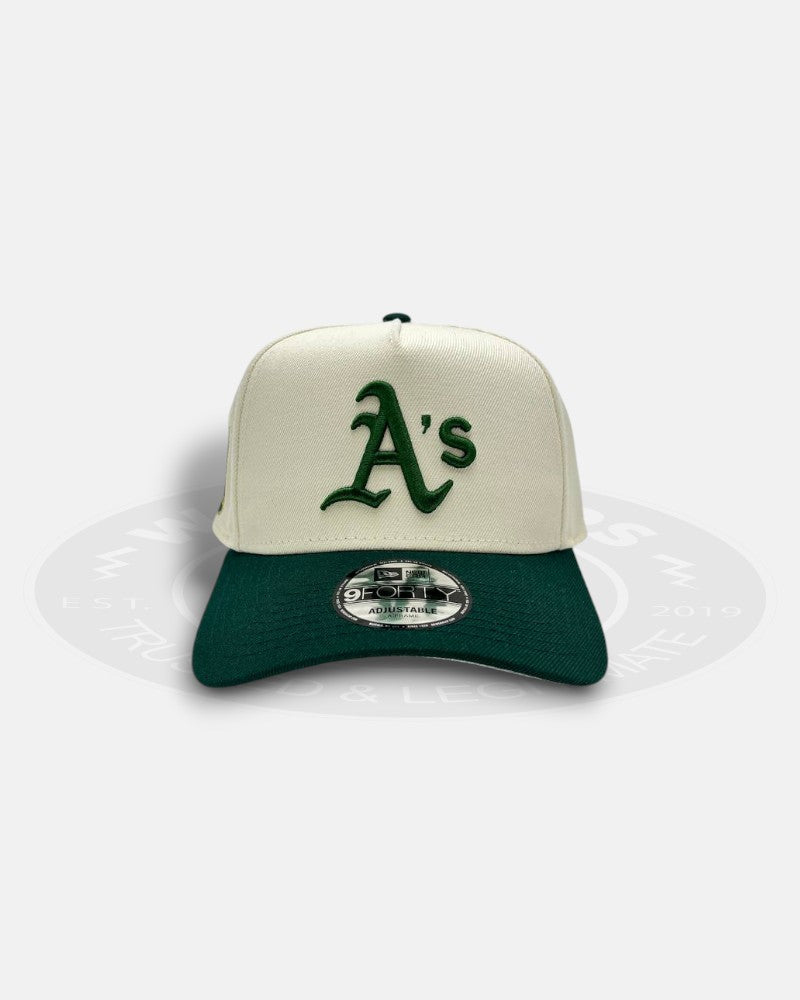 Oakland Athletics 50th Anniversary Two Tone Chrome Green 9forty A-frame Snapback Hat
