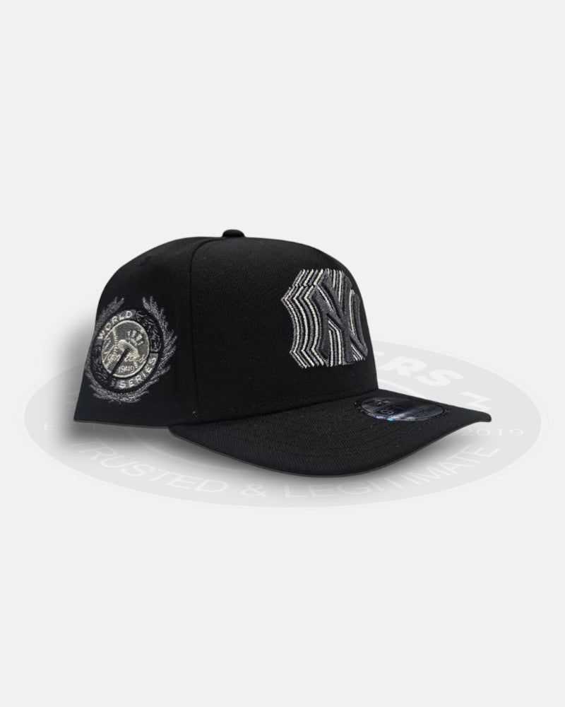 New York Yankees 1949 World Series Black Metallic Logo 9Forty A-Frame Snapback Hat