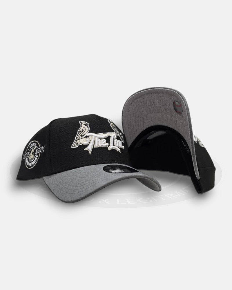 St. Louis Cardinals 1892-1992 100th Anniversary Two Tone Black 9Forty A-Frame Snapback Hat