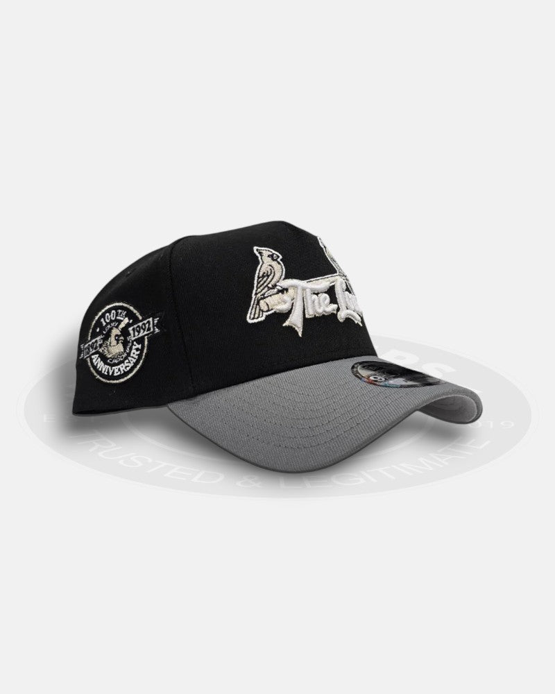 St. Louis Cardinals 1892-1992 100th Anniversary Two Tone Black 9Forty A-Frame Snapback Hat