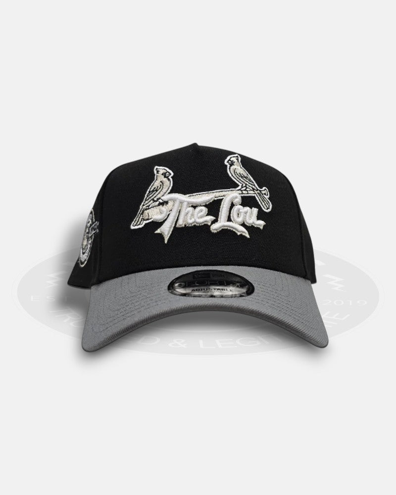 St. Louis Cardinals 1892-1992 100th Anniversary Two Tone Black 9Forty A-Frame Snapback Hat