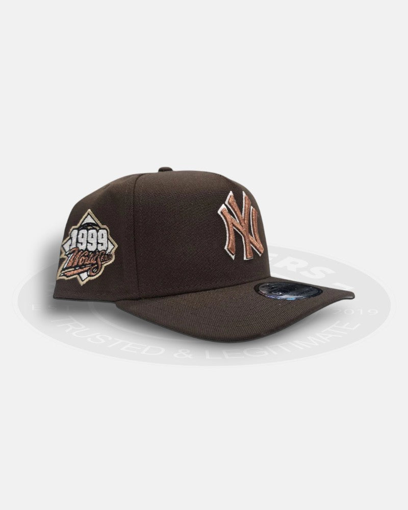 New York Yankees 1999 World Series Brown Metallic Script 9Forty A-Frame Snapback Hat