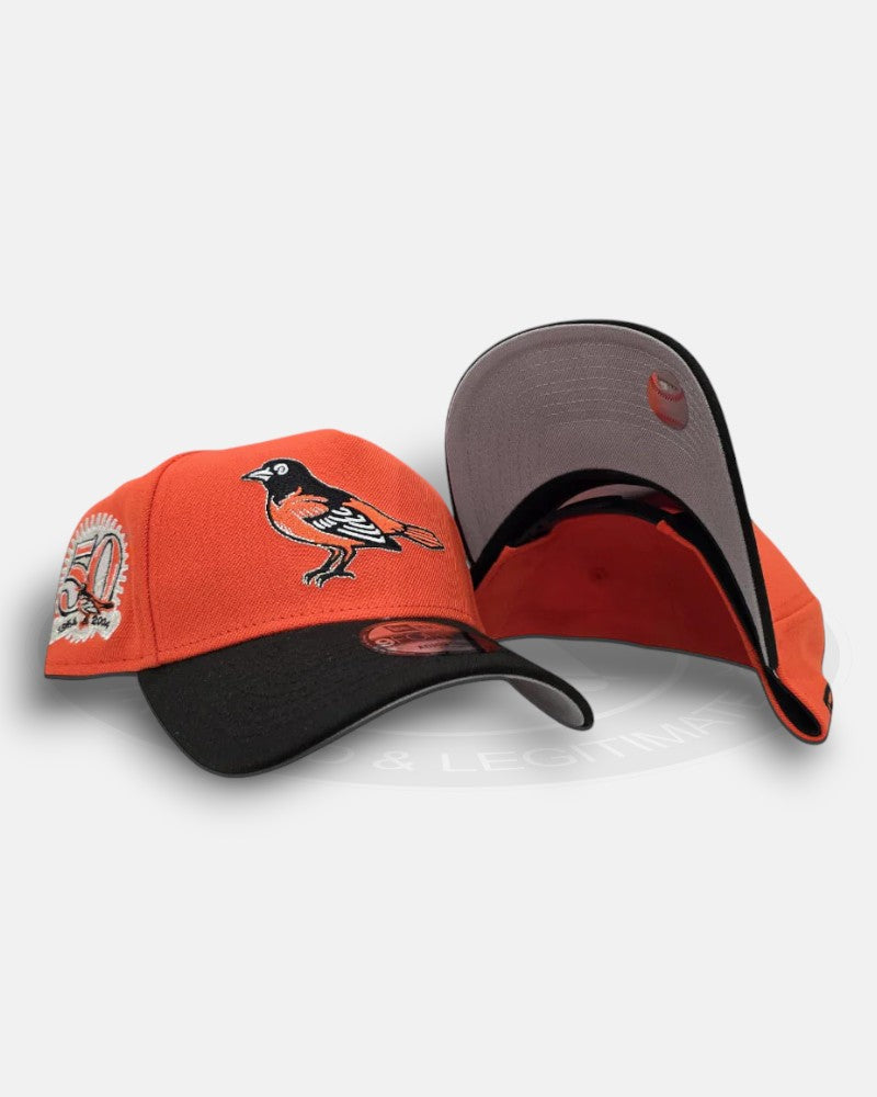 Baltimore Orioles 50th Anniversary Original Color Orange Black 9Forty A-Frame Snapback Hat