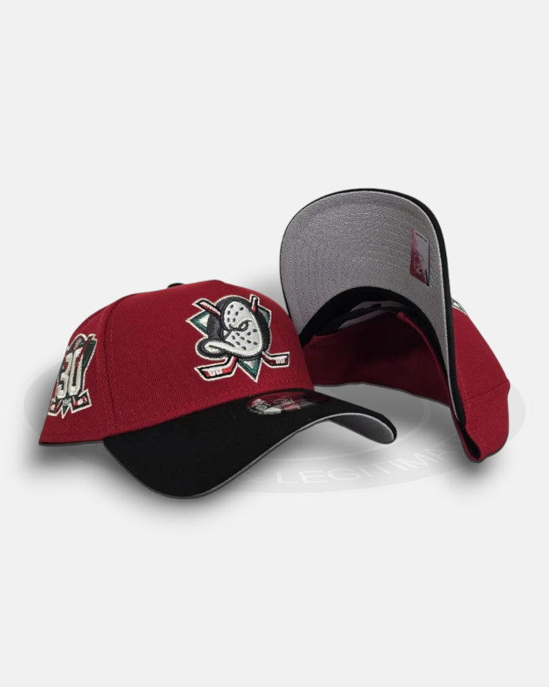 Anaheim Mighty Ducks 30th Anniversary Two Tone Red 9Forty A-Frame Snapback Hat