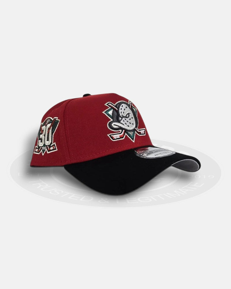 Anaheim Mighty Ducks 30th Anniversary Two Tone Red 9Forty A-Frame Snapback Hat