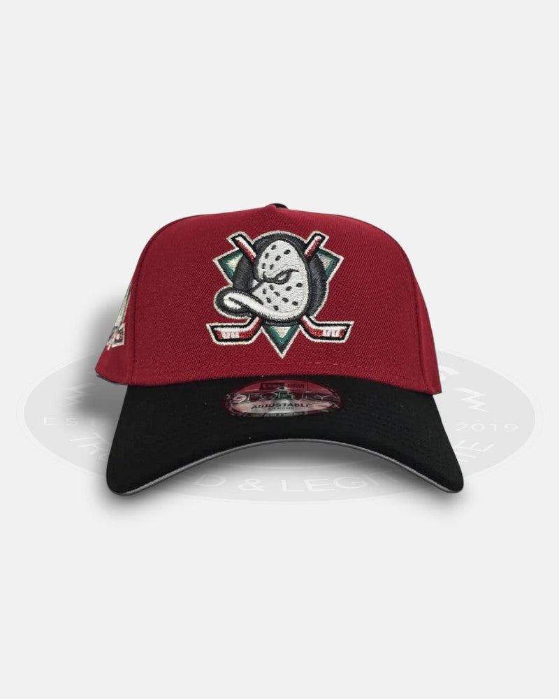 Anaheim Mighty Ducks 30th Anniversary Two Tone Red 9Forty A-Frame Snapback Hat