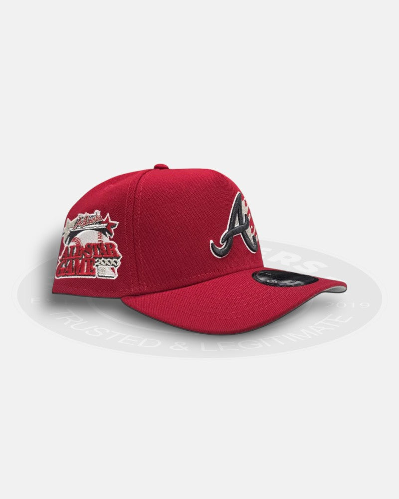 Atlanta Braves Splatter Red 9Forty A-Frame Snapback Hat