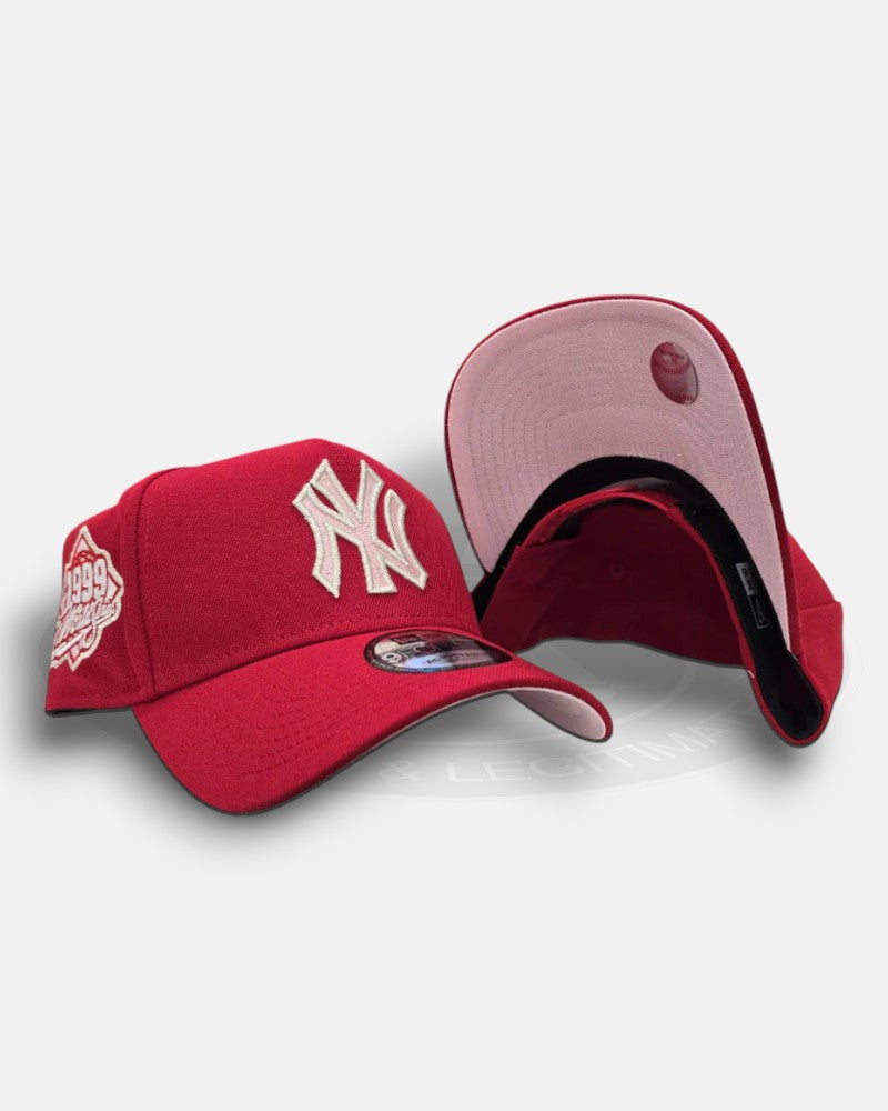 New York Yankees 1999 World Series Red Valentine 9Forty A-Frame Snapback Hat