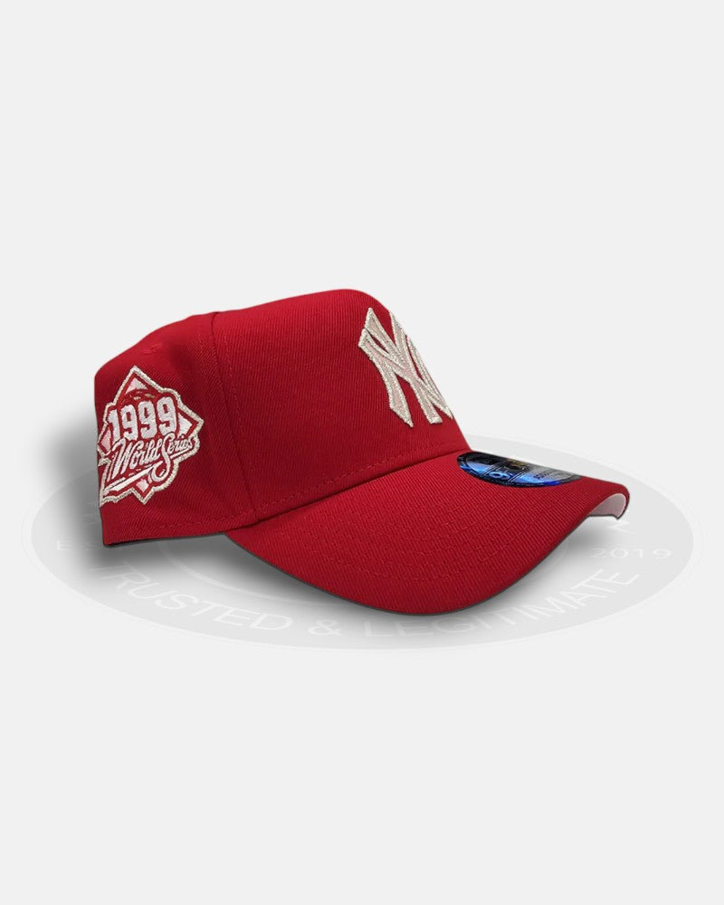 New York Yankees 1999 World Series Red Valentine 9Forty A-Frame Snapback Hat