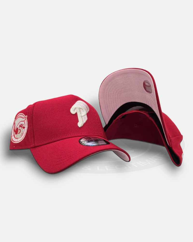Philadelphia Phillies 1980 World Series Champion Red Valentine 9Forty A-Frame Snapback Hat