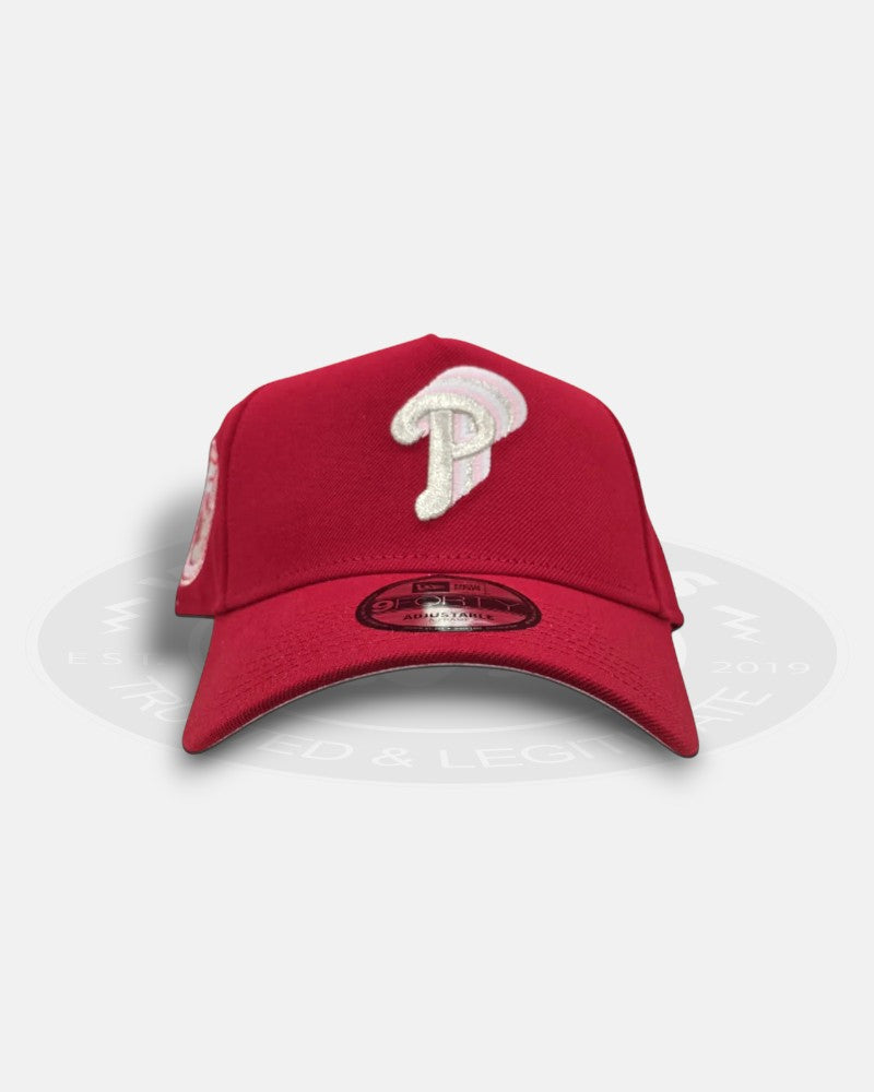 Philadelphia Phillies 1980 World Series Champion Red Valentine 9Forty A-Frame Snapback Hat