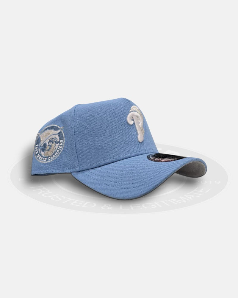 Philadelphia Phillies 1980 World Series Champions Sky Blue 9Forty A-Frame Snapback Hat