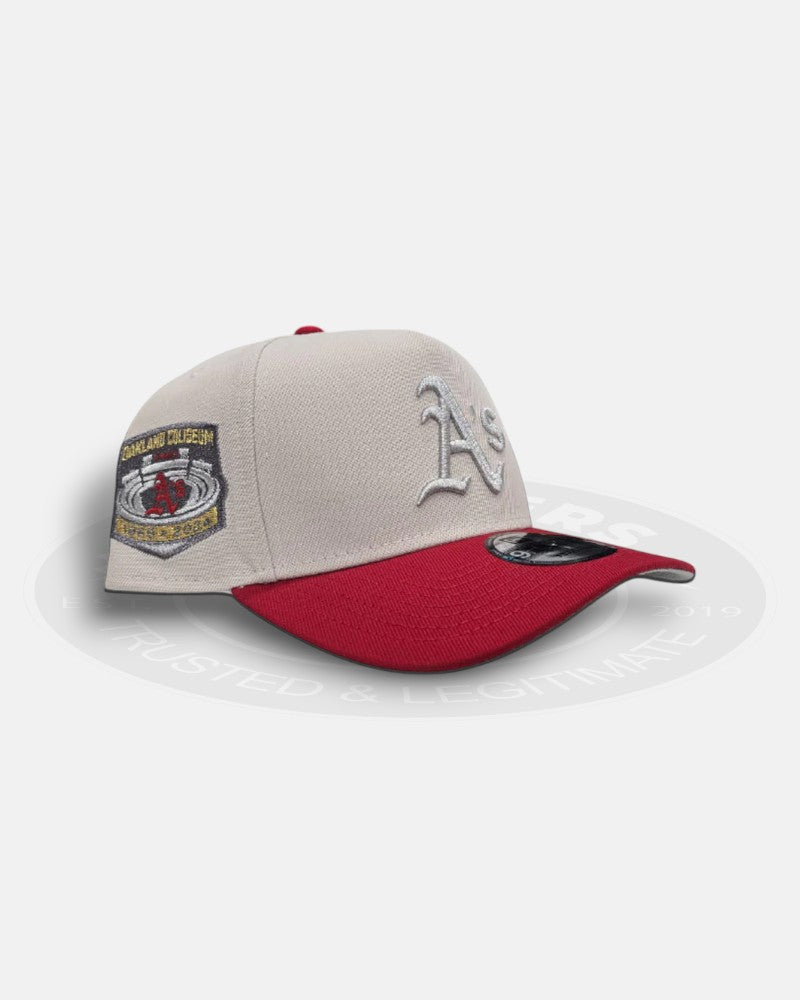 Oakland Athletics Coliseum Two Tone Off White Red 9Forty A-Frame Snapback Hat