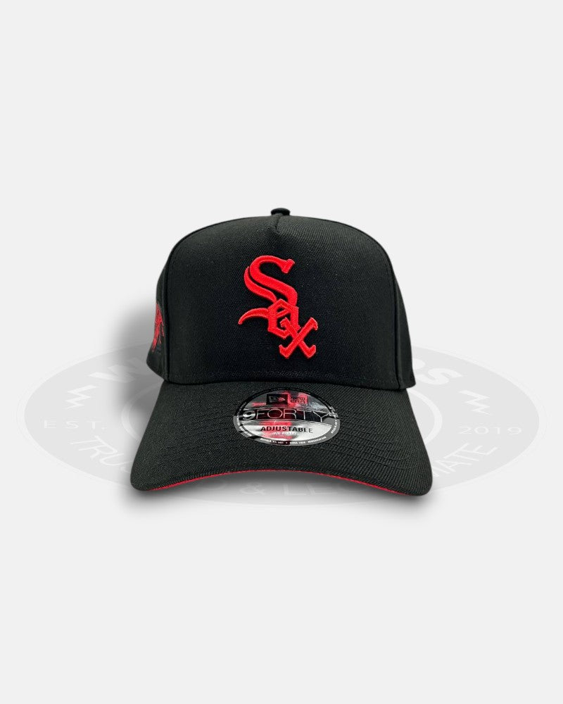 Chicago White Sox Comiskey Park Chrome Black 9forty A-frame Snapback Hat
