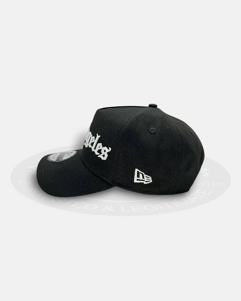 Los Angeles Dodgers Skull Side Patch Chrome Black 9Forty A-Frame Snapback Hat