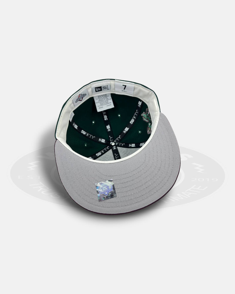Augusta Green Jackets Metalline Two Tone Green Purple 59Fifty Fitted Hat