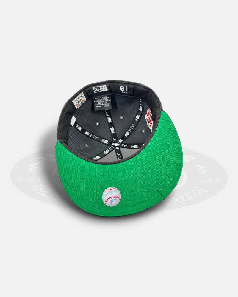 Minnesota Twins Dark Grey Black Green Underbill Season Crest 59Fifty Fitted Hat