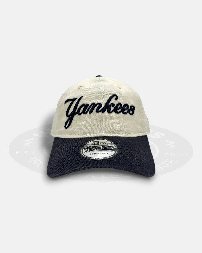 New York Yankees Script Two Tone 9Twenty Adjustable Strapback Hat