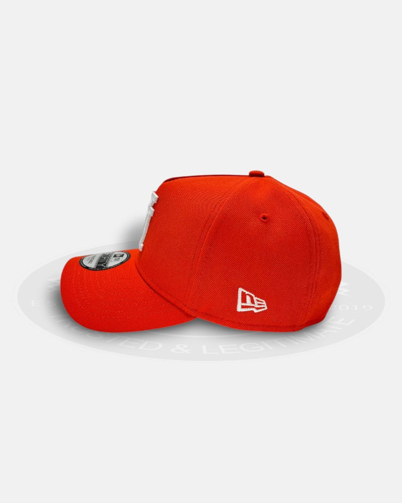 Los Angeles Dodgers Upside Down World Series Champion Orange 9Forty A-Frame Snapback Hat