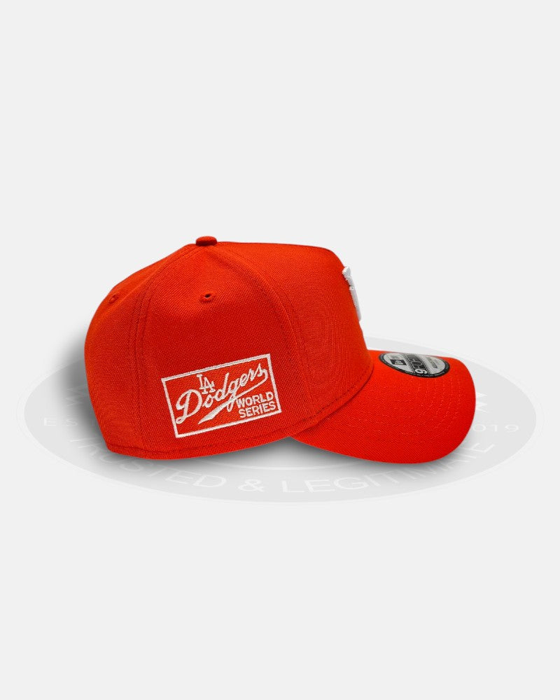 Los Angeles Dodgers Upside Down World Series Champion Orange 9Forty A-Frame Snapback Hat