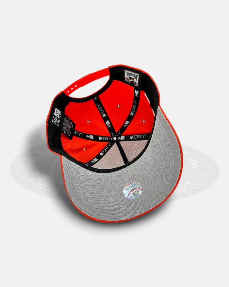 Los Angeles Dodgers Upside Down World Series Champion Orange 9Forty A-Frame Snapback Hat