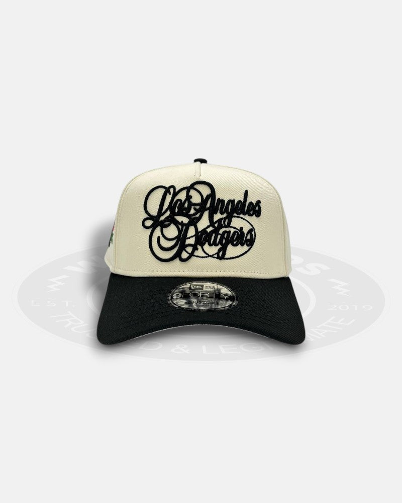 Los Angeles Dodgers Cursive Script Two Tone 9Forty A-Frame Snapback Hat