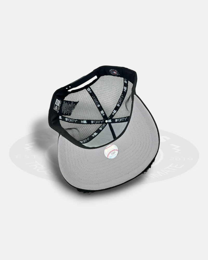 Detroit Tigers Bleach Azul 9FORTY A Frame Trucker Snapback Hat