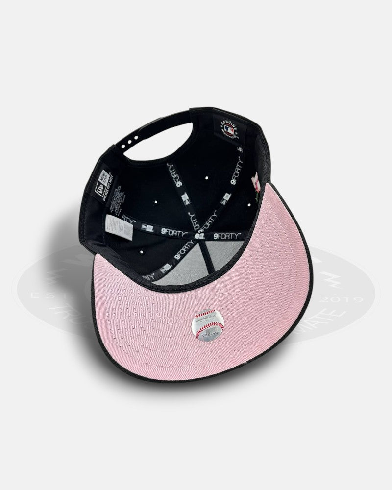 Los Angeles Dodgers Cursive Script Pink Mirage 9FORTY A-Frame Snapback Hat