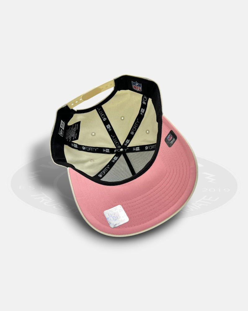 Las Vegas Raiders XVIII Super Bowl Pink Underbrim 9Forty A-Frame Snapback Hat