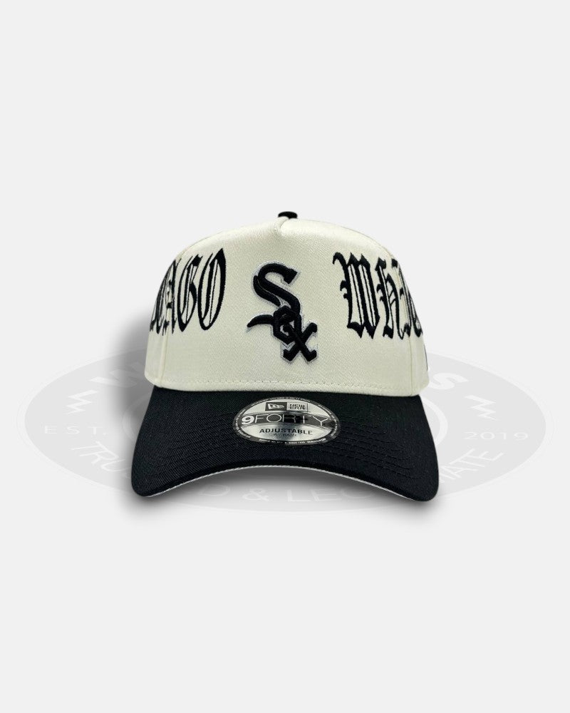 Chicago White Sox Overall Gothic Script Two Tone A-Frame 9Forty Snapback Hat