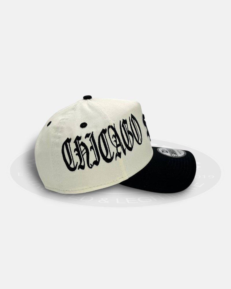 Chicago White Sox Overall Gothic Script Two Tone A-Frame 9Forty Snapback Hat