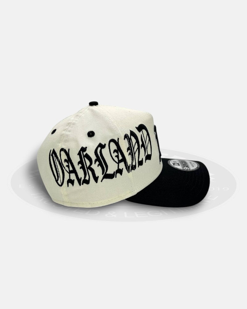 Oakland Athletics Overall Gothic Script Two Tone A-Frame 9Forty Snapback Hat