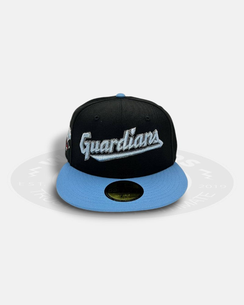 Cleveland Guardians 'Progressive Field' Black Light Blue Two-Tone 59Fifty Fitted Hat