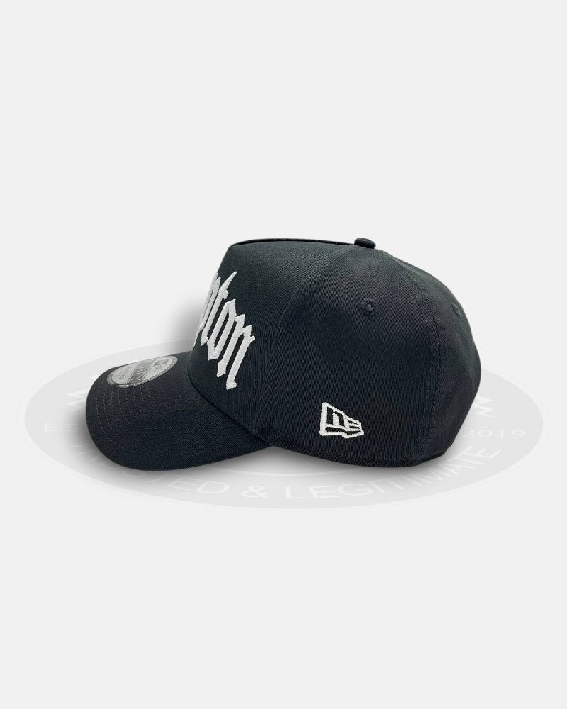 Compton Logo Chrome Black 9Forty A-Frame Snapback Hat