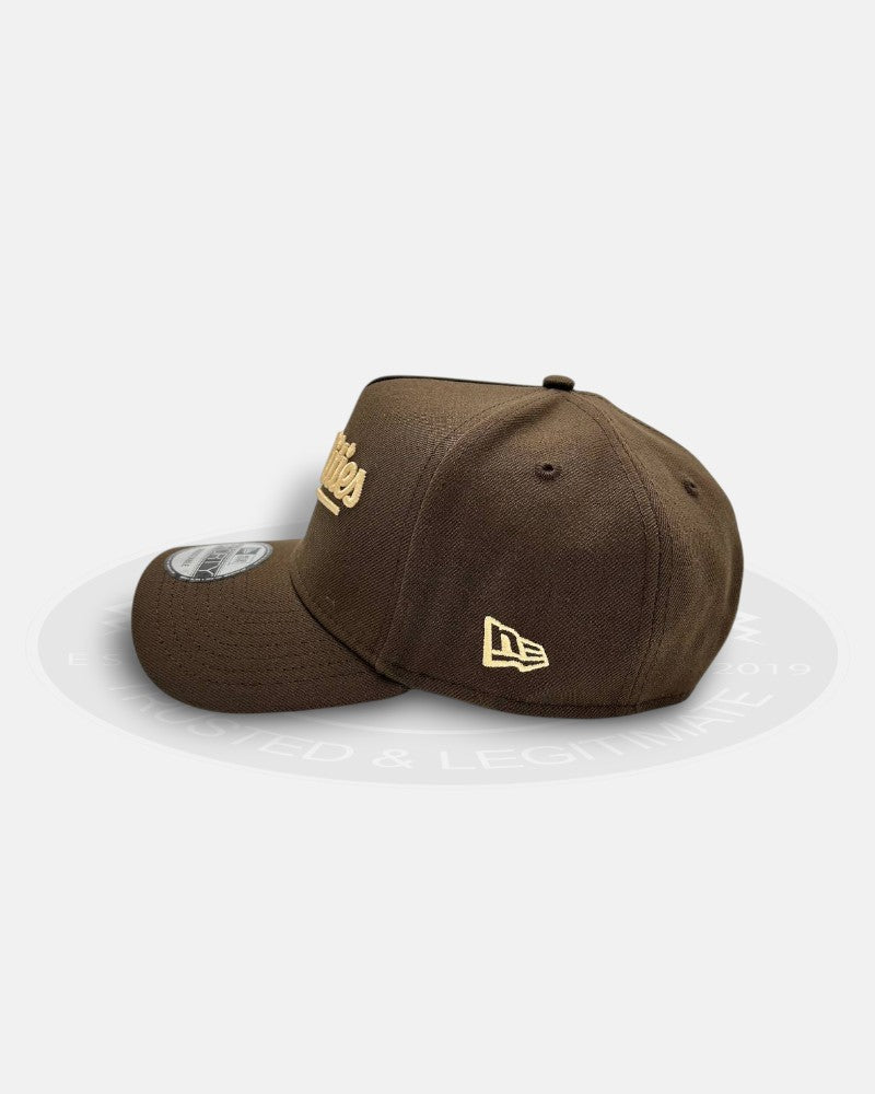 Minnesota Twins M S Flag Side Logo Chrome Brown A-Frame 9Forty Snapback Hat