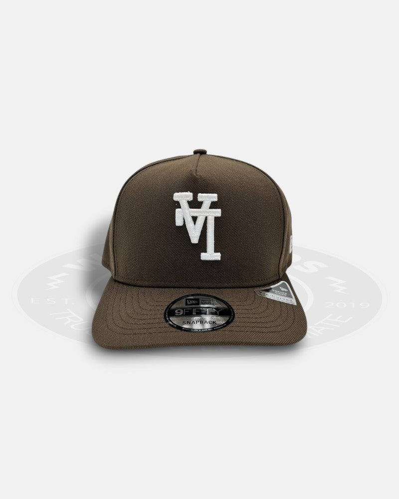 Los Angeles Dodgers Upside Down Chrome Brown 9Fifty A-Frame Snapback Hat