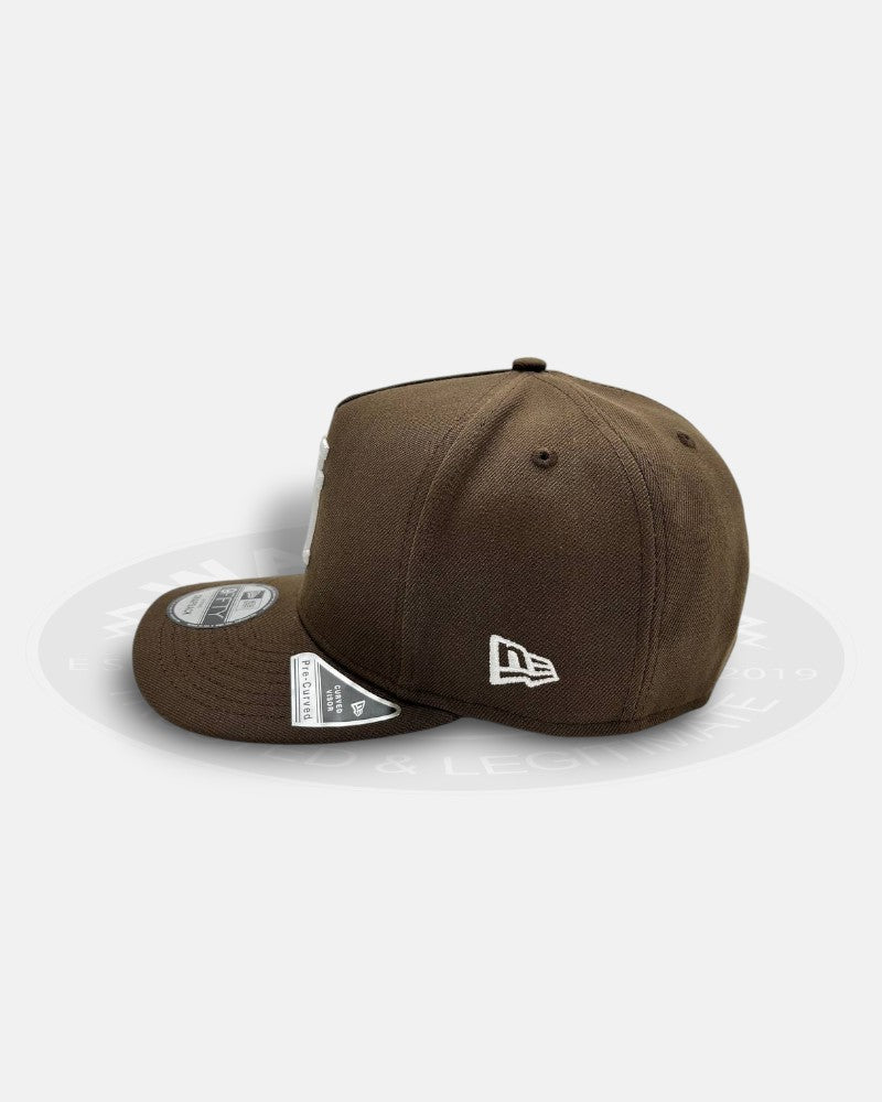 Los Angeles Dodgers Upside Down Chrome Brown 9Fifty A-Frame Snapback Hat