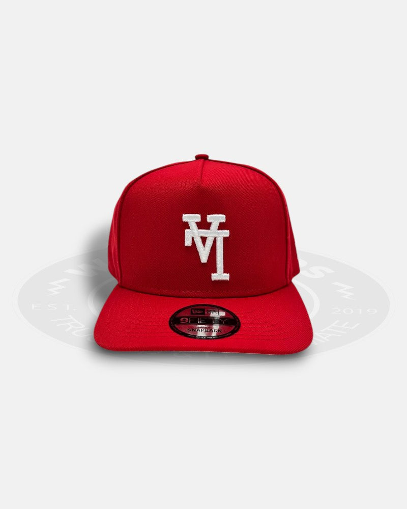 Los Angeles Dodgers Upside Down Chrome Red 9Fifty A-Frame Snapback Hat