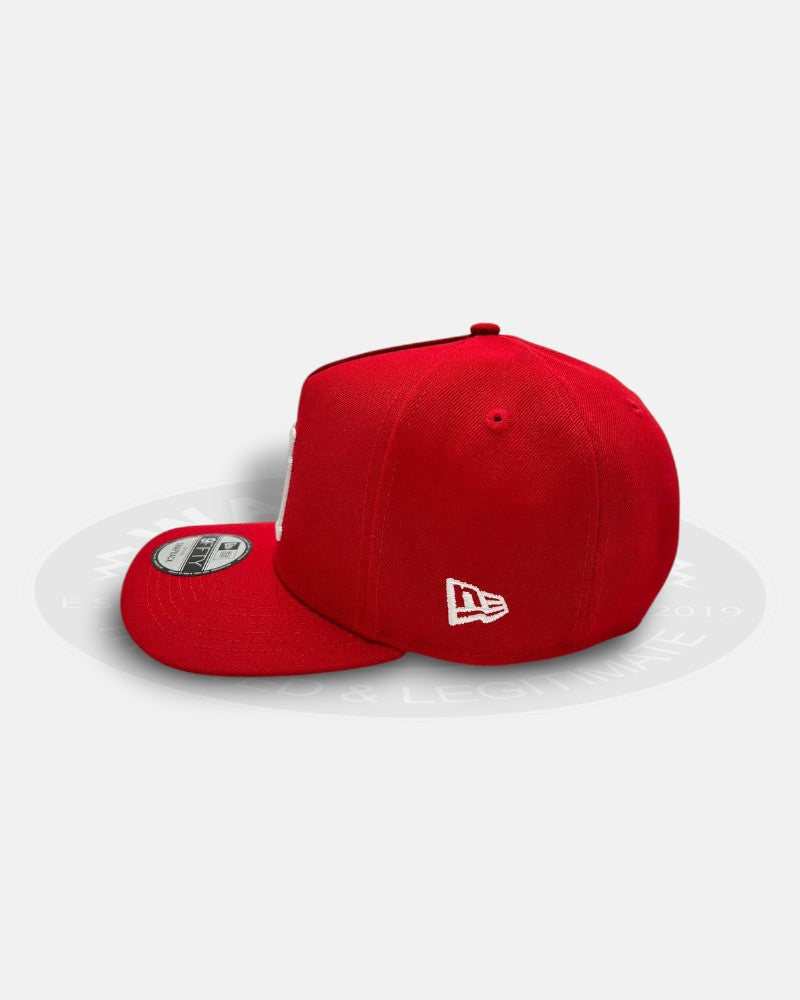 Los Angeles Dodgers Upside Down Chrome Red 9Fifty A-Frame Snapback Hat