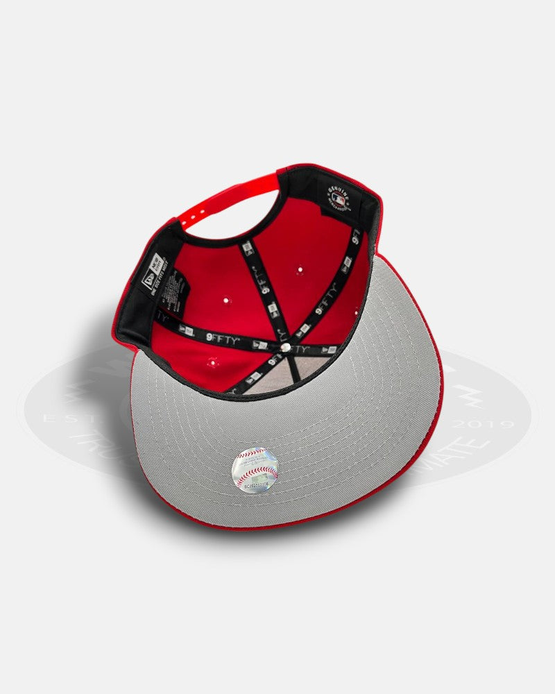 Los Angeles Dodgers Upside Down Chrome Red 9Fifty A-Frame Snapback Hat