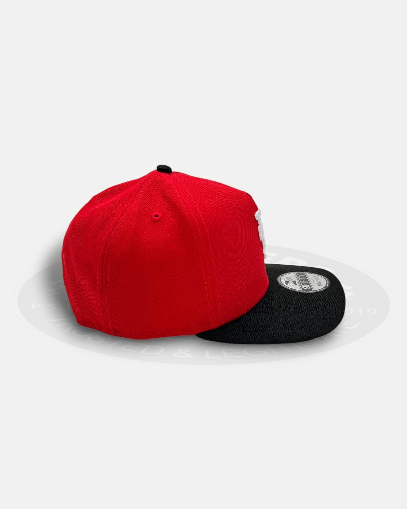 Los Angeles Dodgers Upside Down Two Tone Red/Black 9Fifty A-Frame Snapback Hat