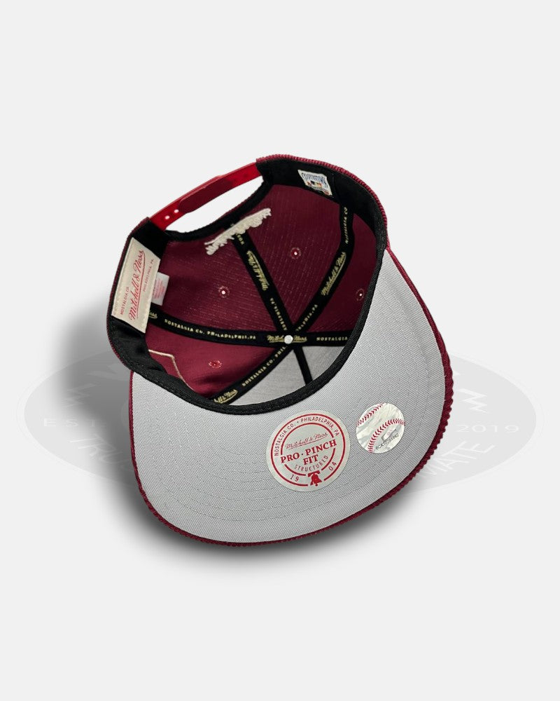 Philadelphia Phillies Cooperstown Collection Corduroy Pro Pinch Fit Snapback Hat