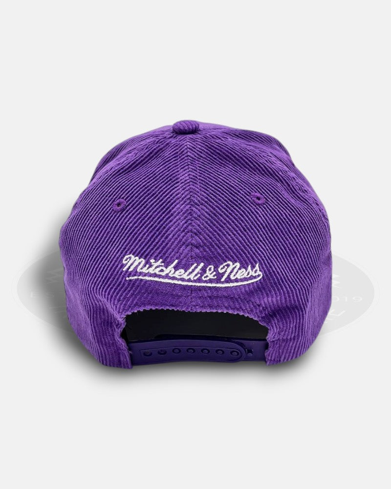 Los Angeles Lakers Team Logo Hard Wood Classic Corduroy Pro Pinch Fit Snapback Hat