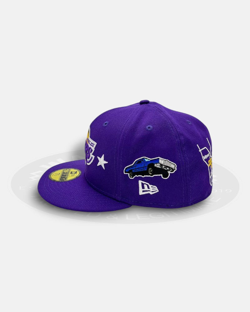 Los Angeles Lakers West Coast Overall Logo 59Fifty Fitted Hat