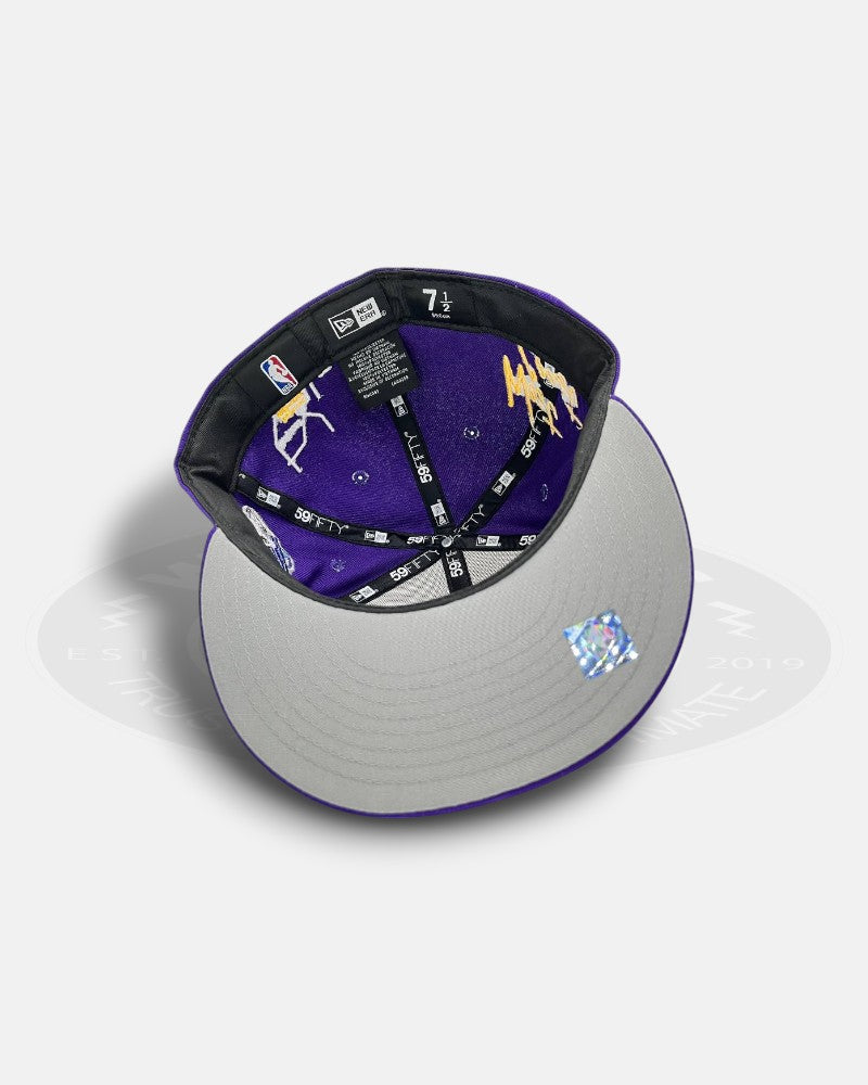 Los Angeles Lakers West Coast Overall Logo 59Fifty Fitted Hat