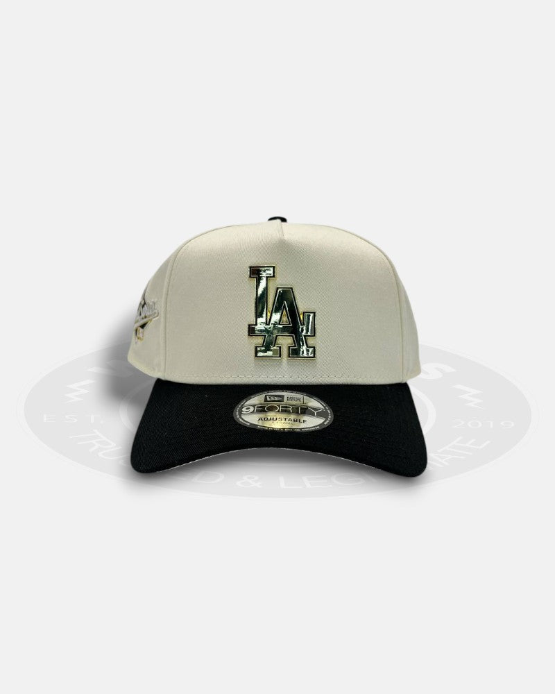 Los Angeles Dodgers Metal Logo 1988 World Series Two Tone 9Forty A-Frame Snapback Hat