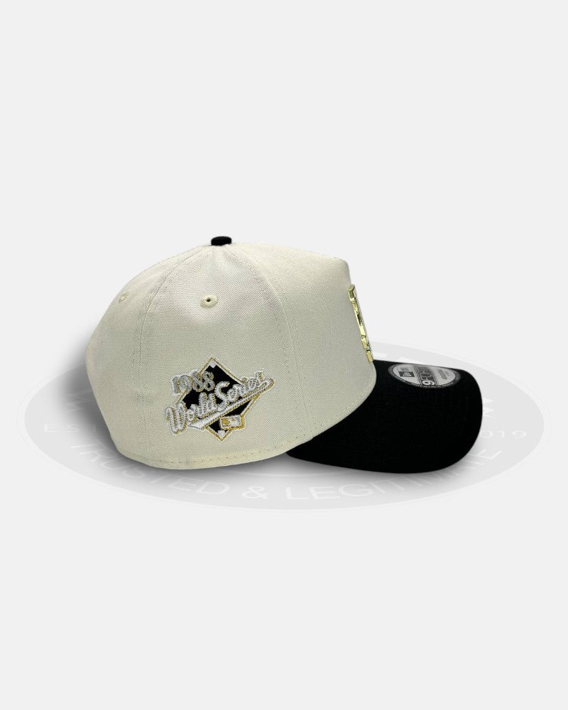 Los Angeles Dodgers Metal Logo 1988 World Series Two Tone 9Forty A-Frame Snapback Hat