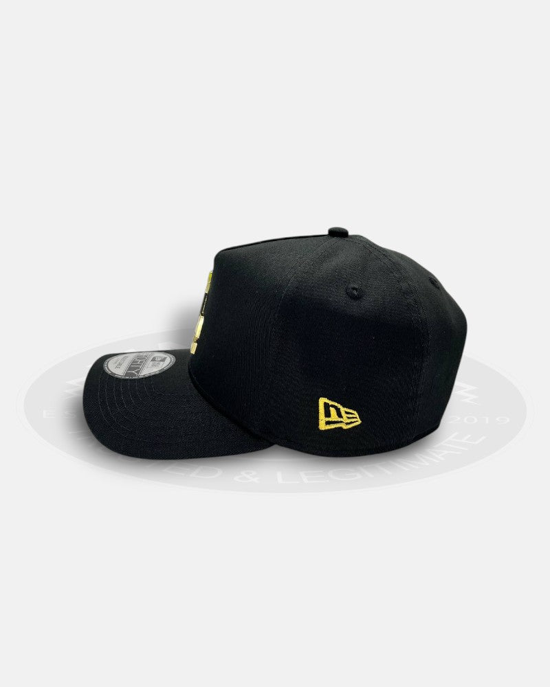 Los Angeles Dodgers Metal Logo 1988 World Series Chrome Black 9Forty A-Frame Snapback Hat