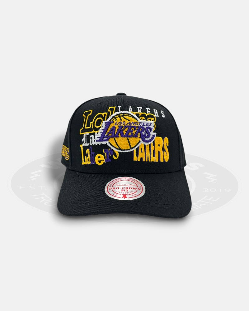 Los Angeles Lakers Mixed Font Front Logo Pro Crown Snapback Hat