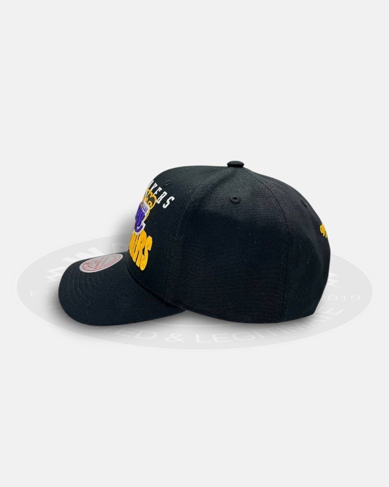 Los Angeles Lakers Mixed Font Front Logo Pro Crown Snapback Hat
